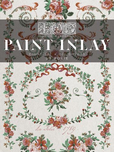 La Folie IOD Paint Inlay 12x16 Pad™- Iron Orchid Designs